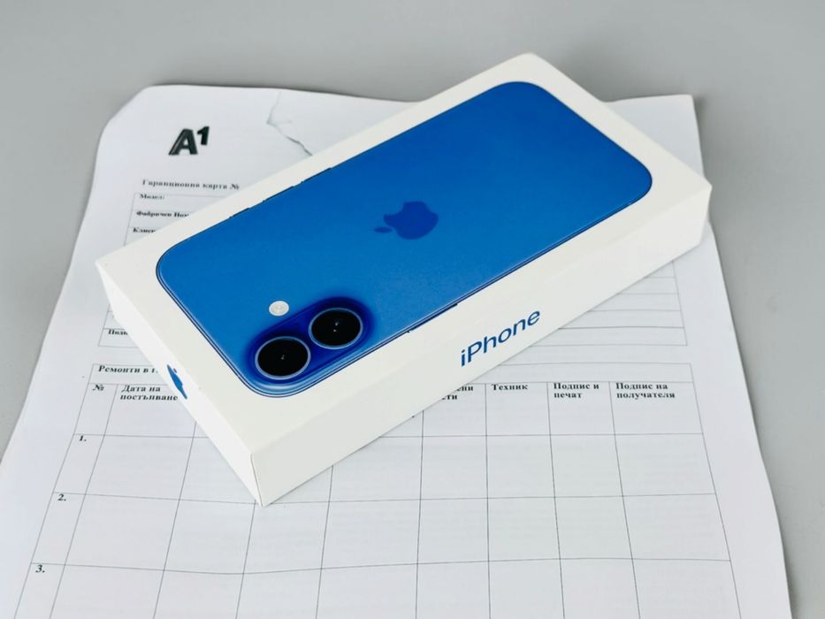 НОВ! Apple iPhone 16 128GB Ultramarine 2г. Гаранция!