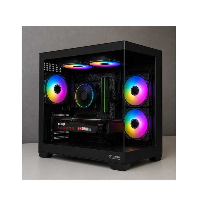 Calculator Gaming/Videochat/Proiectare AMBRA Intel E5-2697 v3 (> Intel Core i9 9900) 32GB DDR4 SSD 512GB HDD 1TB placa video AMD RX 470 8GB - 256 Biti
