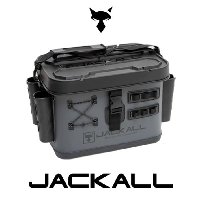 Рибарска чанта за аксесоари JACKALL Tackle Container R Dark Gray - Medium
