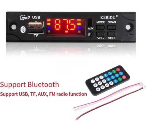 Modul mp3 cu slot pentru sd card usb radio fm bluetooth 12V