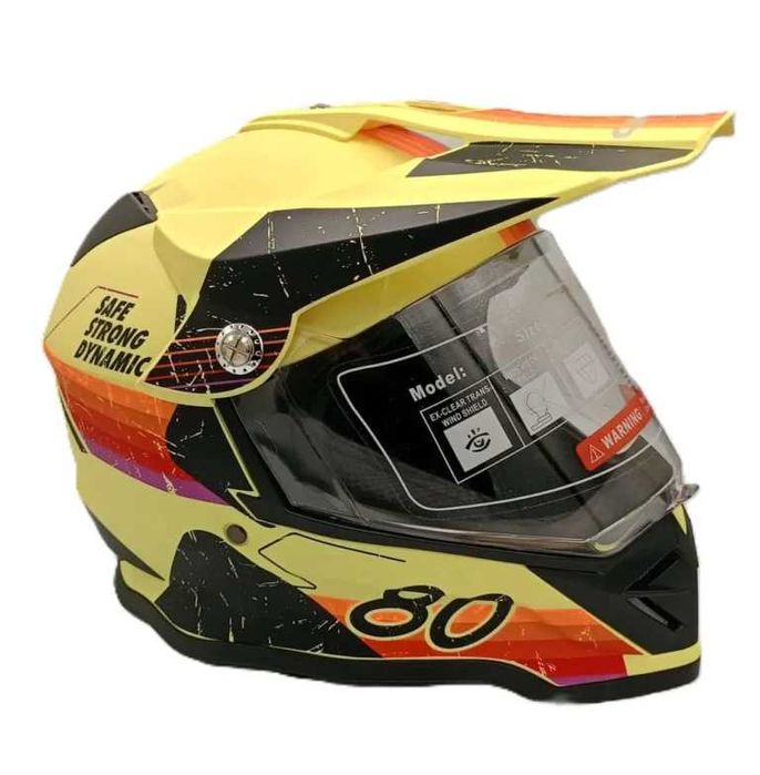 Комплект детско юношеска кросова каска и очила 100%