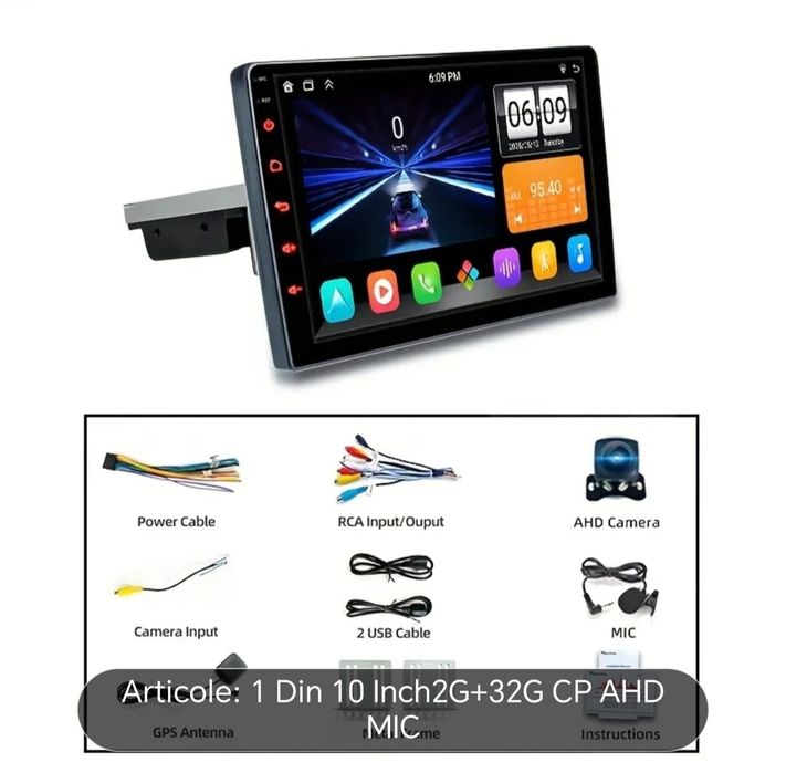 Navigatie QLED auto 10 inch VW Audi Skoda Seat  Skoda BMW Mercedes