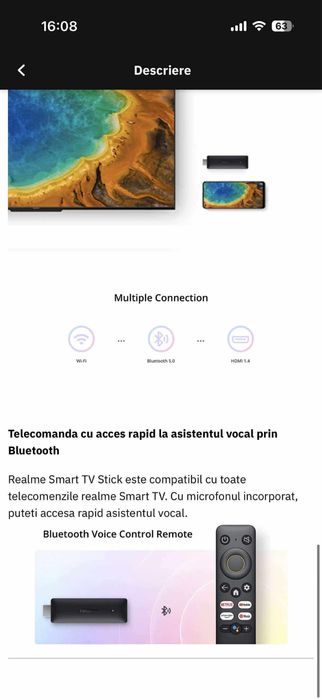 Chromecast Mediaplayer REALME Android TV 11 Stick