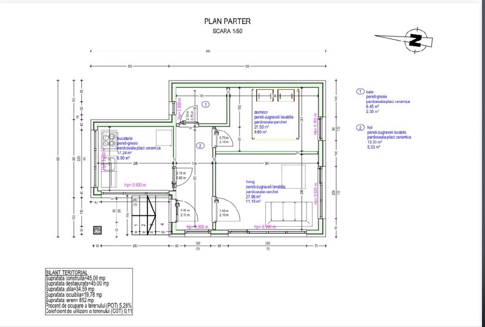Proprietar vand 500 m intravilan cu autorizatie de constructie - loc Ghermanesti/Snagov