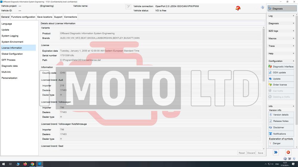 Lenovo ThinkPad 8GB , i5, 256SSD + VNCI (VAS) 6154A ODIS CAN FD DOIP