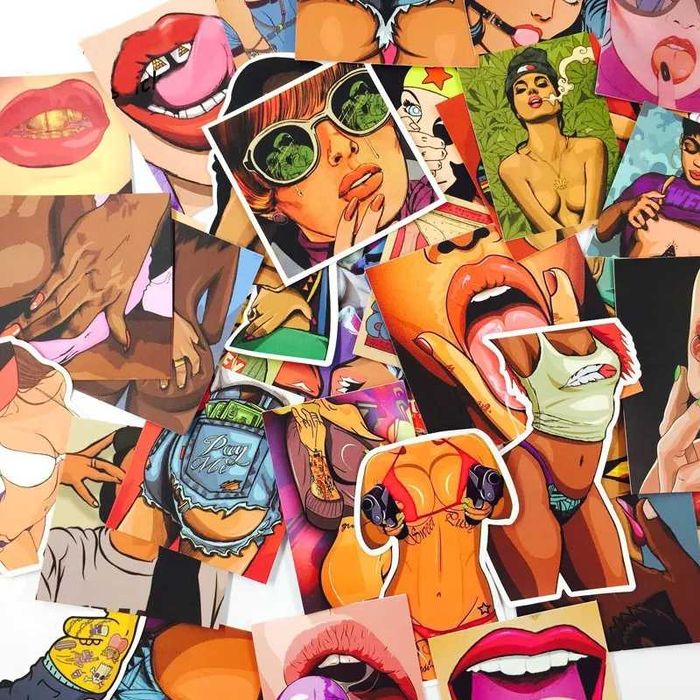 Стикери за декорация 47х бр Sexy/Beauty Girls/Секси/Красиви момичета