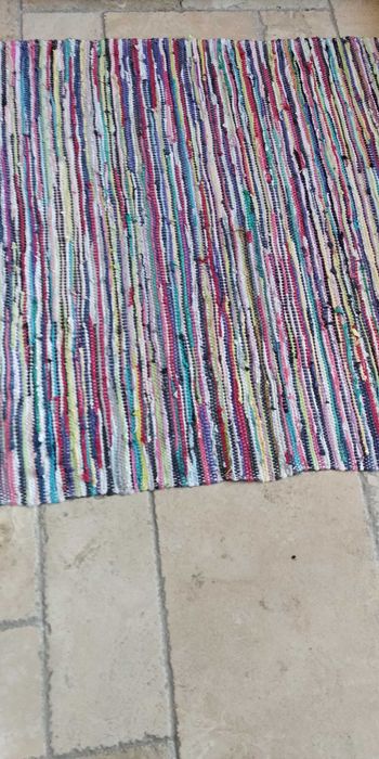 Красива шарена пътека черга, ръчна изработка