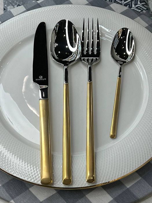 Набор столовых приборов Madiya Premium Gold 24 предмета