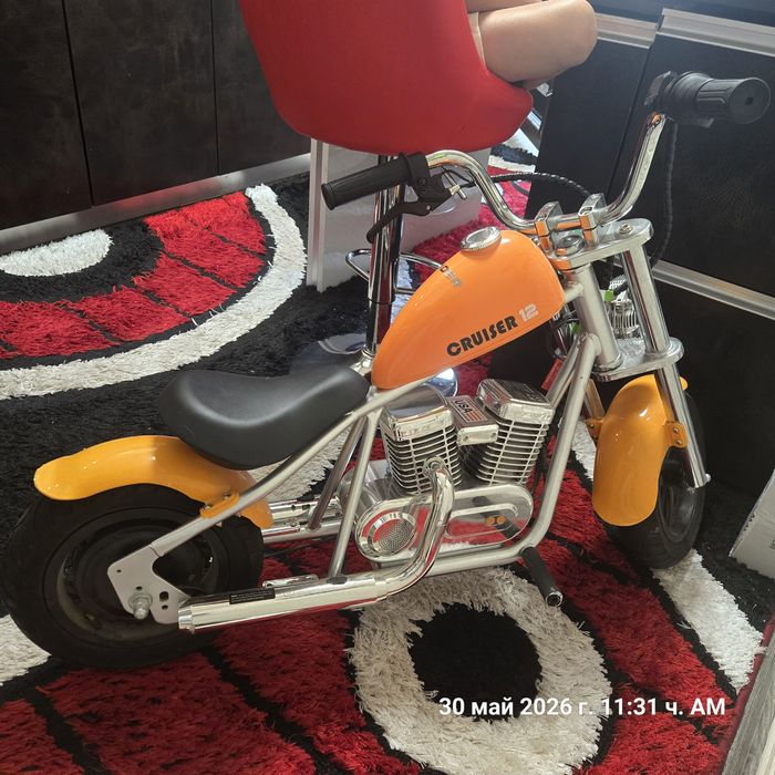 Електрически мотоциклет Hyper Gogo Cruiser 12, за деца, 12 км автономия, 3 скорости, 90x160 см