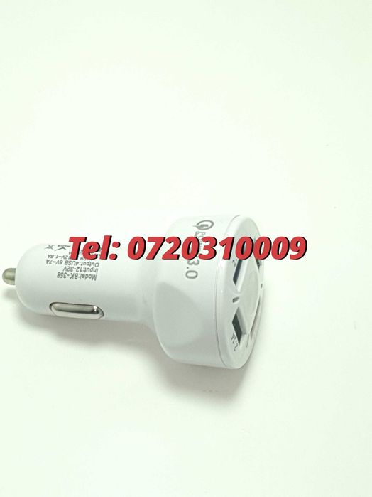 Incarcator Universal Masina Auto 4 Porturi Bricheta Usb Qc Fastcharge