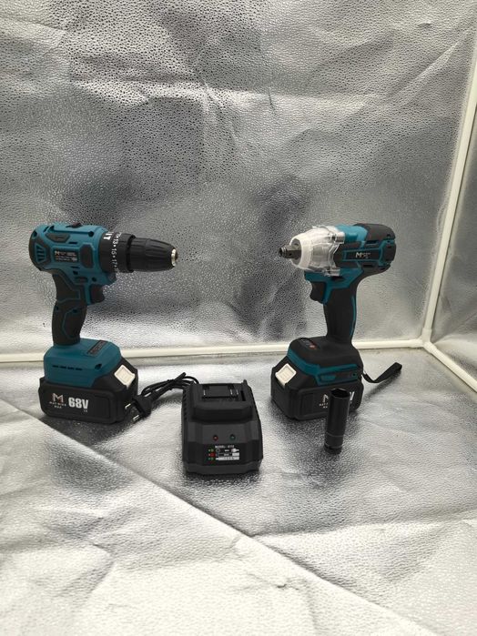 Set scule Matrixx, 2 piese, Brushless, 68V, cu 2 acumulatori – 399 lei