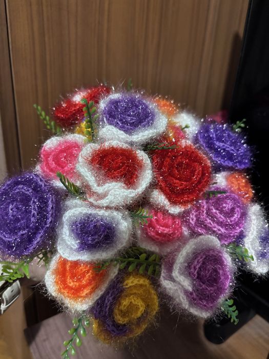Ръчно плетени цветя