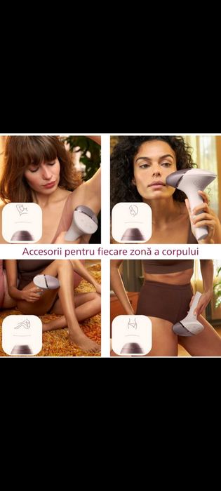 Фотоепилатор IPL Philips Lumea Series 9900 BRI977/00, Сензор Smartskin, Технология SenseIQ, Връзка с приложението с функции Skin AI, Употреба