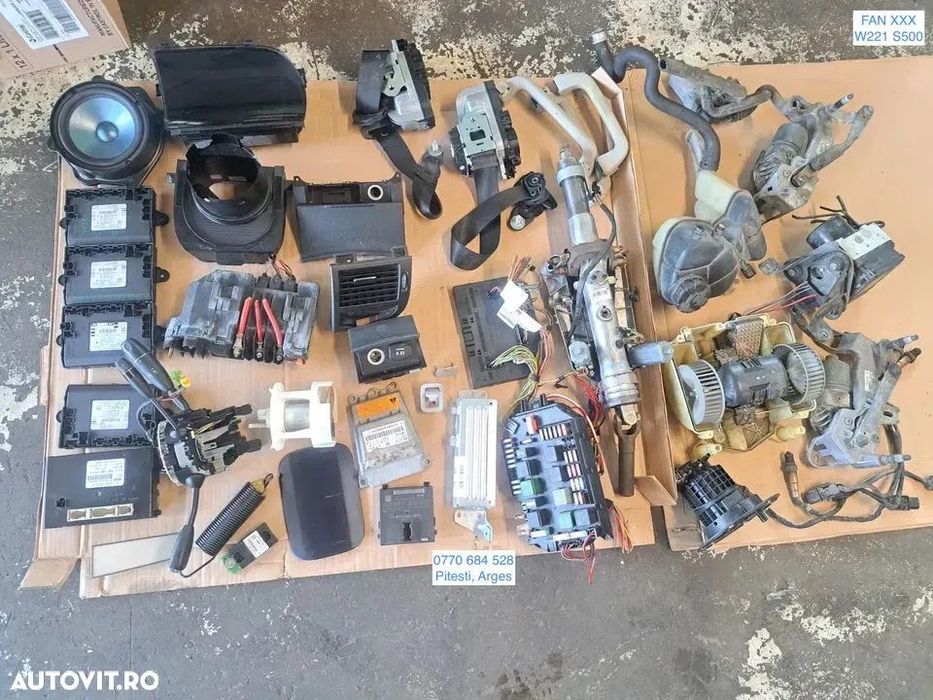 Difuzor harman/kardon modul usa dr f confort ecu modul control incalzire navigatie cutie relee airbag lateral coloana volan ansamblu stergator mercedes s class w221 2005 - 2013