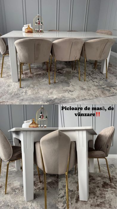 Picioare pentru masa din lem masiv
