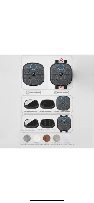 Set sac de box inteligent, Bluetooth, Ecran LED, Manusi incluse, Negru