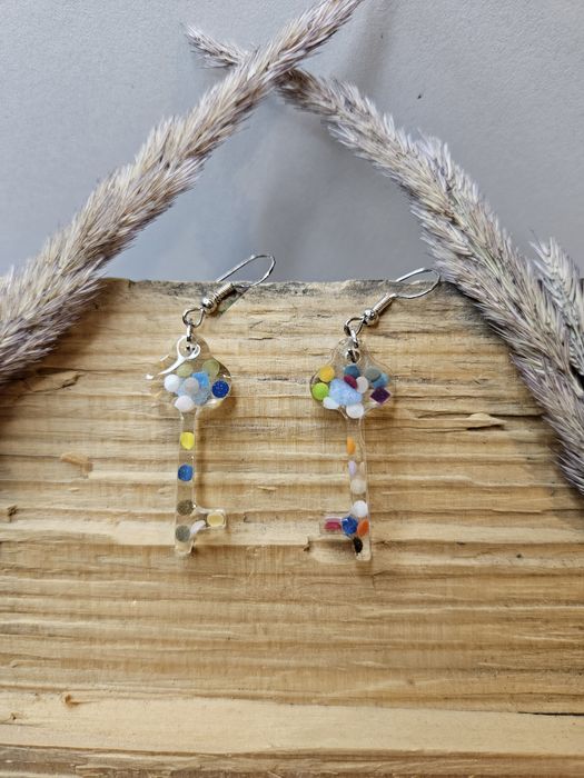 Cercei handmade din rasina epoxidica