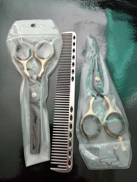 set foarfeci profesionale jaguar tuns filat pieptăn 5