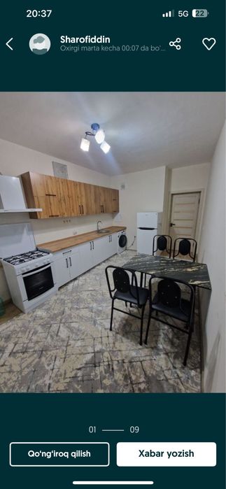 Sergile choshtepa metro kvartira sotiladi 7-etaj 53000$