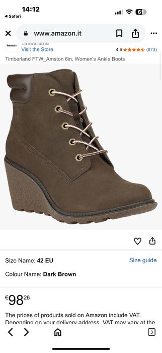 Timberland боти кожа велур на ток 39.5 чанта естествена кожа