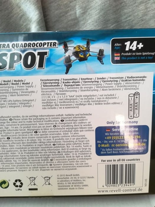 2 броя Мини дрон REVELL Spot 23949, квадрокоптер с камера