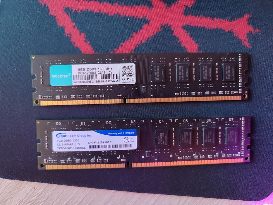 ОЗУ 8гб и на 4гб