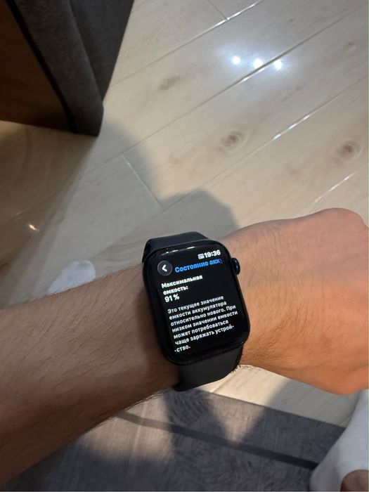 Apple watch, емкость 91%