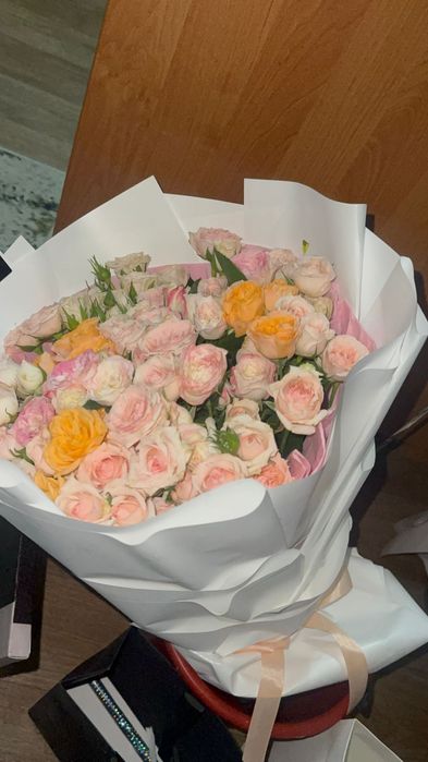 Цветы вчера получала