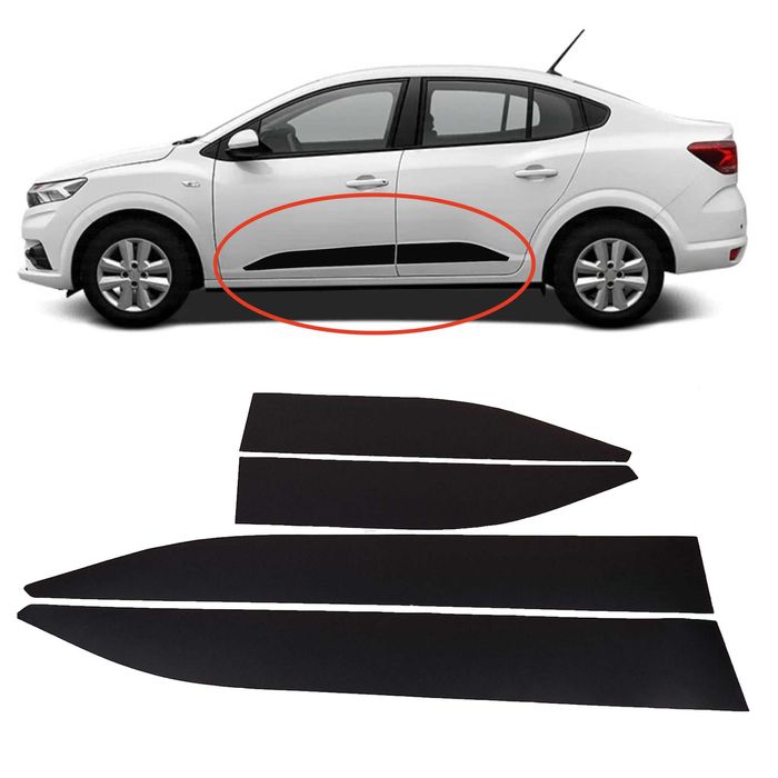 Stickere decorative laterale tip bandouri Dacia Logan 3