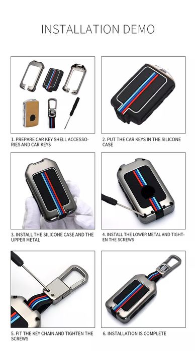 Алуминиев калъф за ключ Volvo XC40 XC90 XC70 S60 S80 S90 C30 V70 V90