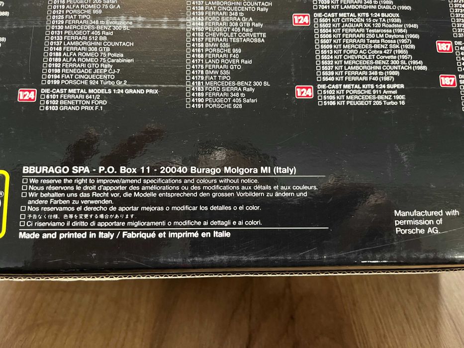 BBURAGO метална колекционерска количка модел PORSCHE 356B COUPE 1961г.