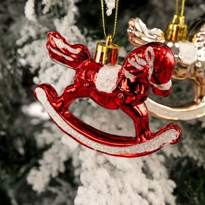 Елочные игрушки 3шт/уп лошадка