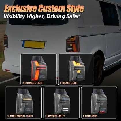 Диодни стопове за VW TRANSPORTER T5 от 2010-2014 с бягащ мигач