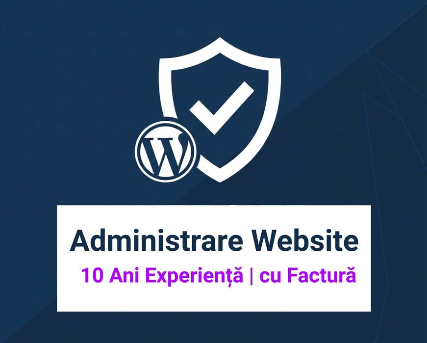 Administrare și Mentenanță Website, Magazin online [Factură, SRL, B2B]