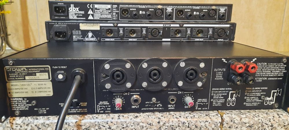 PACHET PRO SUBWOOFER- Crown CSL 1400+DBX 166X+BehringerCX2300