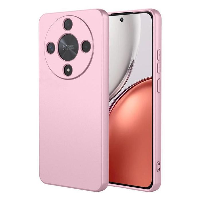 Матов силиконов кейс за honor magic8 lite - розов