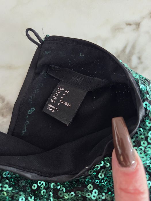 Рокля с пайети H&M, мини рокля