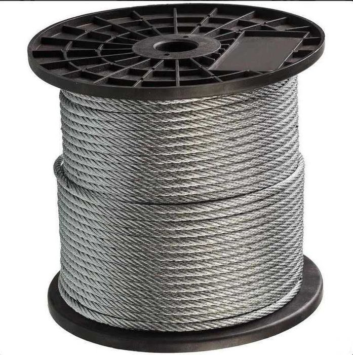 Стальной канат двойной свивки ГОСТ 3068–80, Диаметр: 6.4 мм