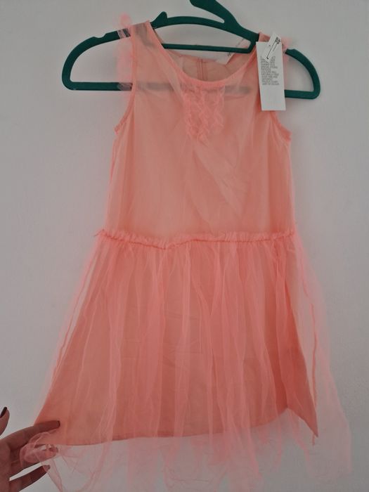 Rochie H&M noua cu eticheta cu voal, diafana, superba marimea 128, 7-8