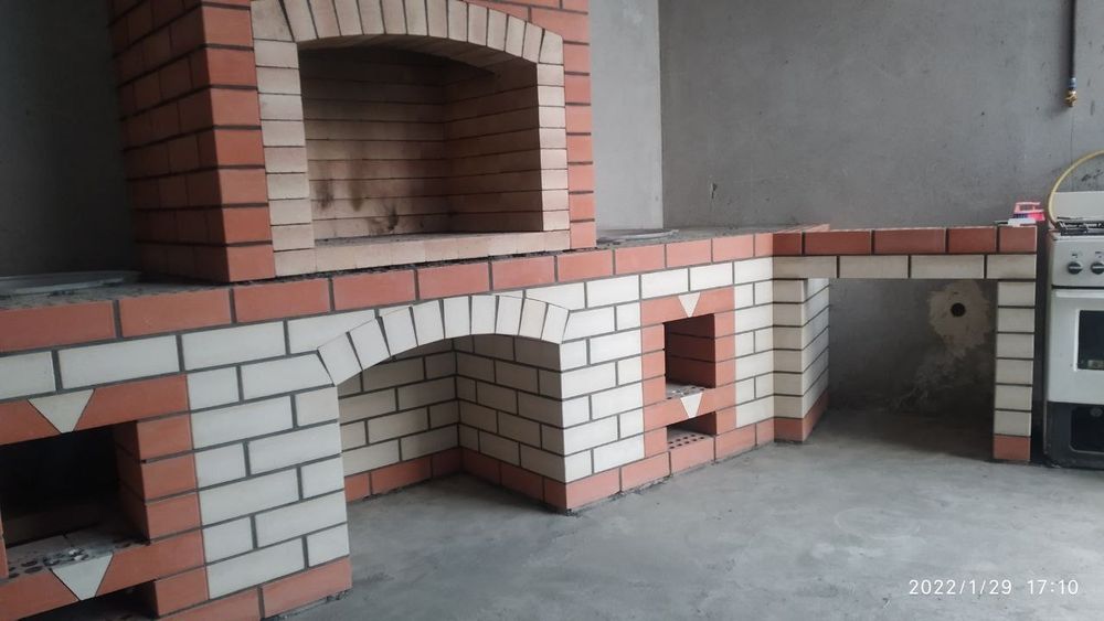 летняя кухня камин очаг