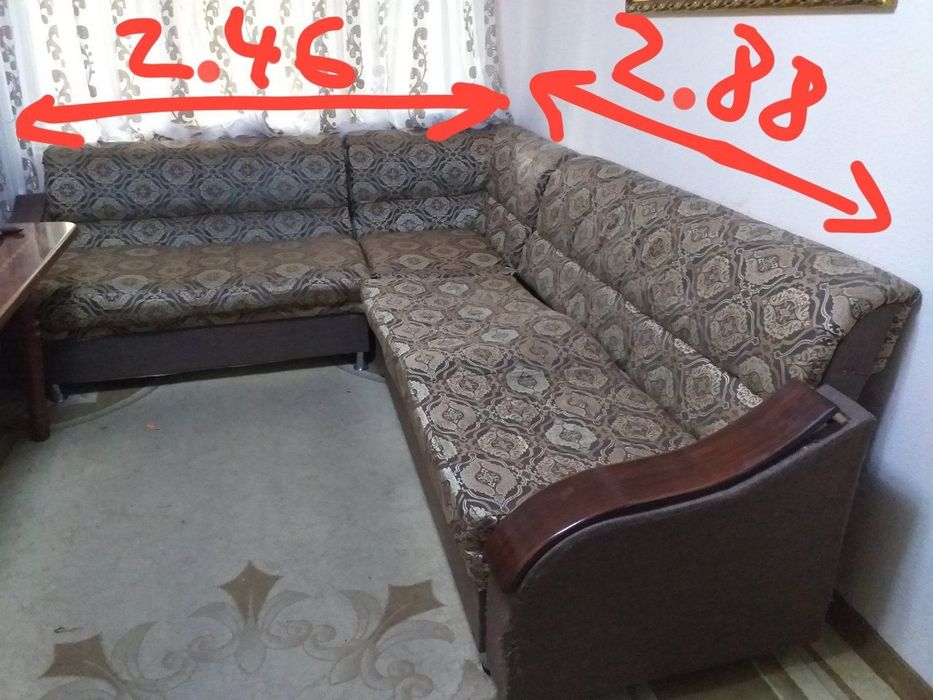 Диван уголок, состояние нормальное