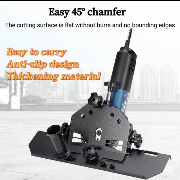 Угловая шлифовочная насадка под углом 45 градусов для болгарки.
https: