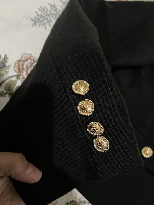 Черный пиджак твидовая