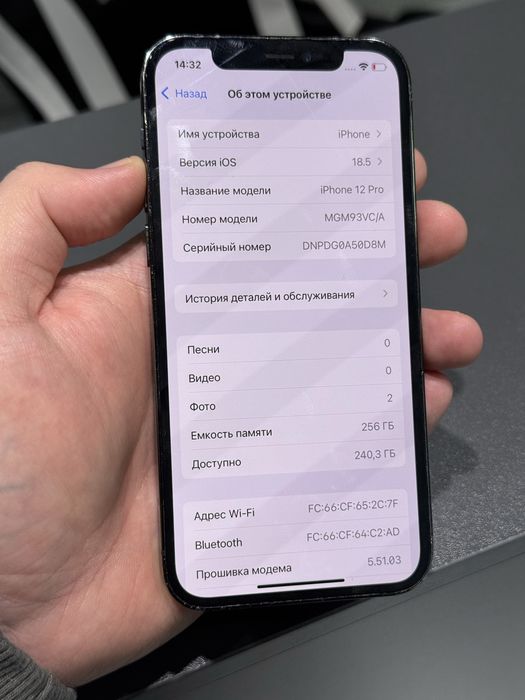 Iphone 12pro 256gb 100%