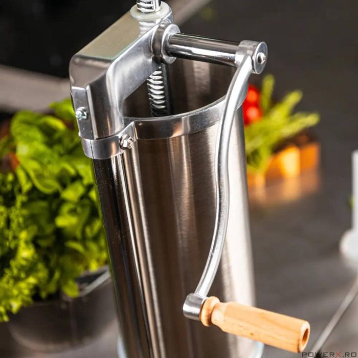 Masina manuala pentru umplut carnati, otel inoxidabil, capacitate 5