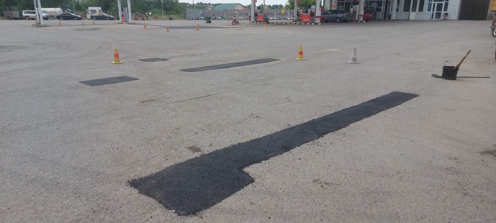 Асфальтирование, Ямочный ремонт, Асфальт