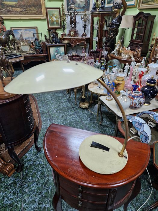 Рядка голяма антикварна руска съветска настолна лампа