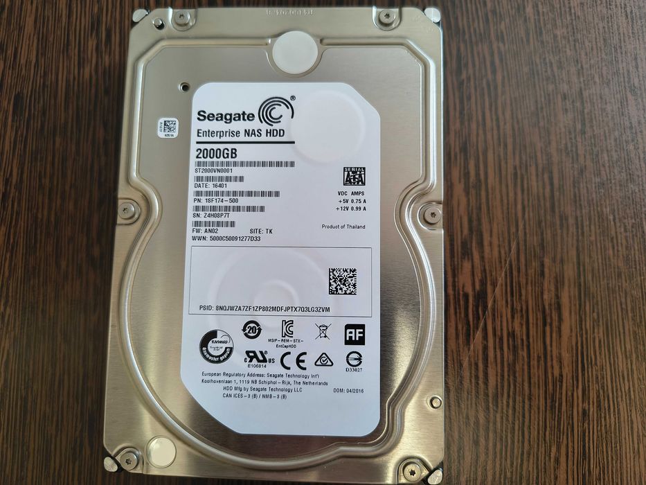 Seagate 2TB, Enterprise NAS HDD, 7200RPM