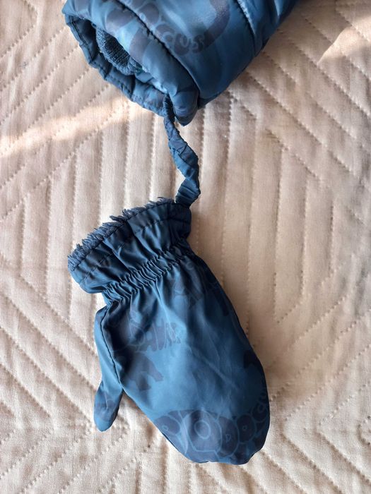 Детско зимно яке за момче Coccodrillo, размер 80, с качулка и ръкавици