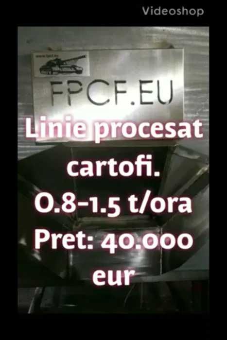 Linii PROCESARE Legume.  curățare, taiere, Blansare, ambalare